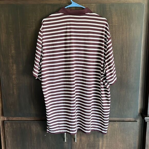Men’s Nike Golf Burgundy/Wine Striped Polo XXL - Picture 2 of 5
